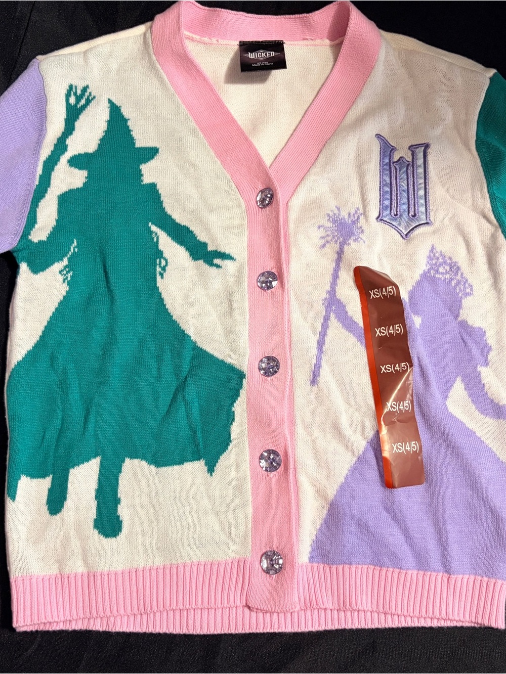 NWT Wicked Elphaba & Glinda Sweater